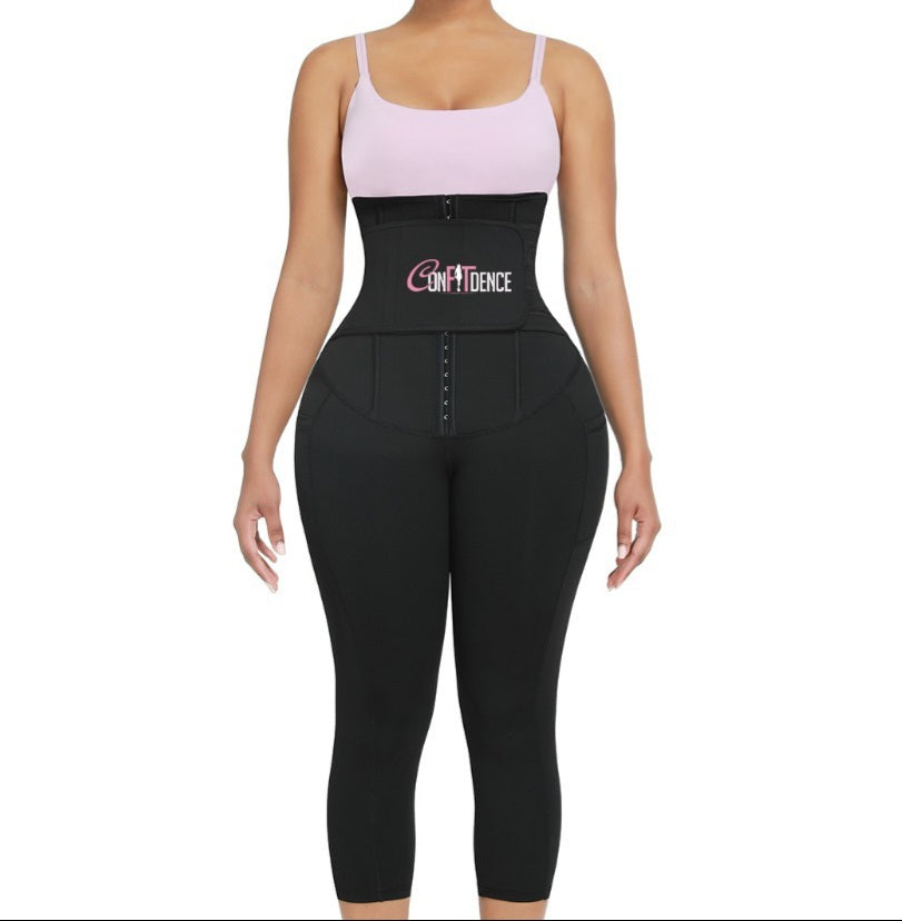 2-1 Waist Trainer Belt/ Yoga Pants- Compression Confession